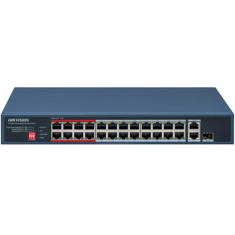 Switch POE 24 Porturi Fara Management Negru