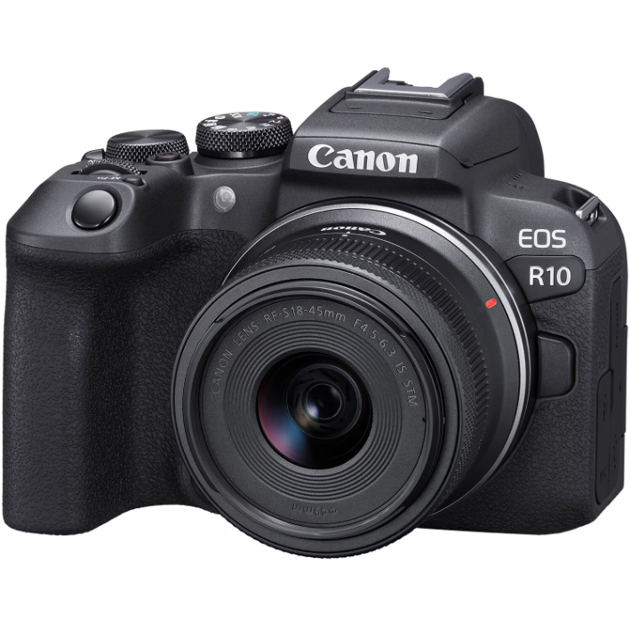 Aparat Foto Mirrorless Canon EOS R10  24.2MP   + Obiectiv RF-S 18-45mm S Negru