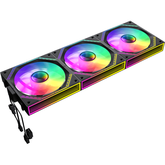 Kit 3 Ventilatoare FN12A-S3I PWM 120MM Iluminare ARGB Negru