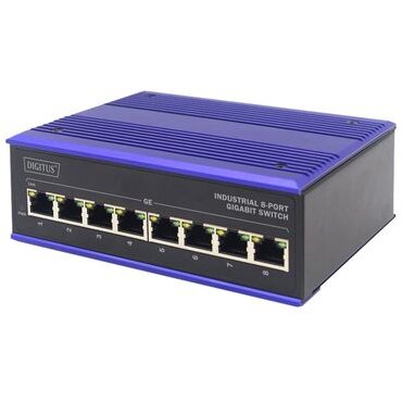 Switch Professional DN-651119 Industrial 8 Port Unmanaged Albastru