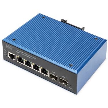 Switch Gigabit Ethernet PoE Industrial 4+2 Albastru