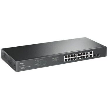 Switch JetStream TL-SG1218MPE Switch 16 Port Smart Negru