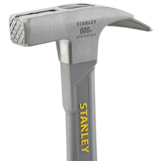 Ciocan Dulgher Stanley STHT0-51312 600G Mâner Fibră de Sticlă Gri/Negru — imaginea 3
