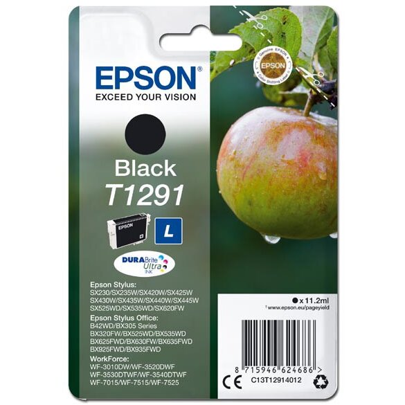 Cartuș Cerneală Epson T1291 (C13T12914012) 11.2ML Negru