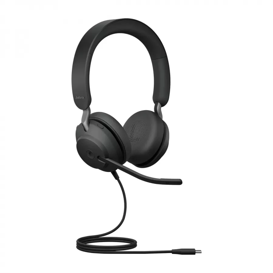 Căști Audio pentru Birou Jabra EVOLVE2 40 SE USB-C Stereo Certificate Micrososoft Teams / Zoom / Googler Meet Negru