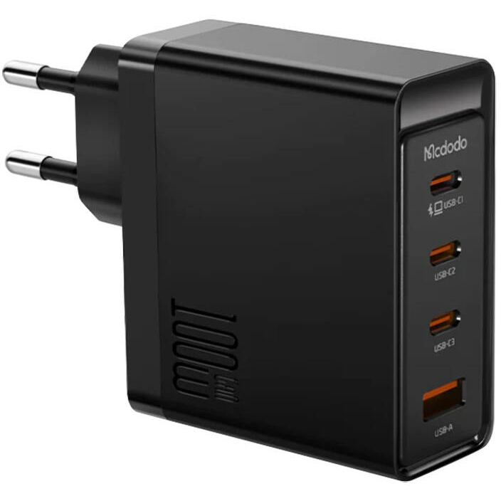 Incarcator GAN 3xUSB-C + USB 100W  Negru