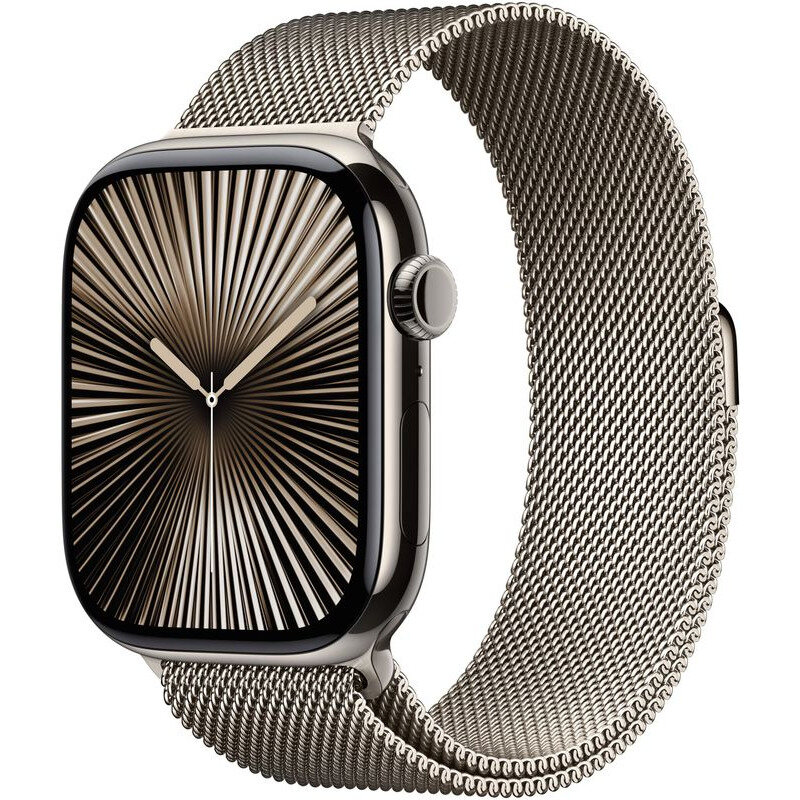 Smartwatch Watch S10 Cellular 46mm Natural Titanium Case Natural Milanese Loop - S/M