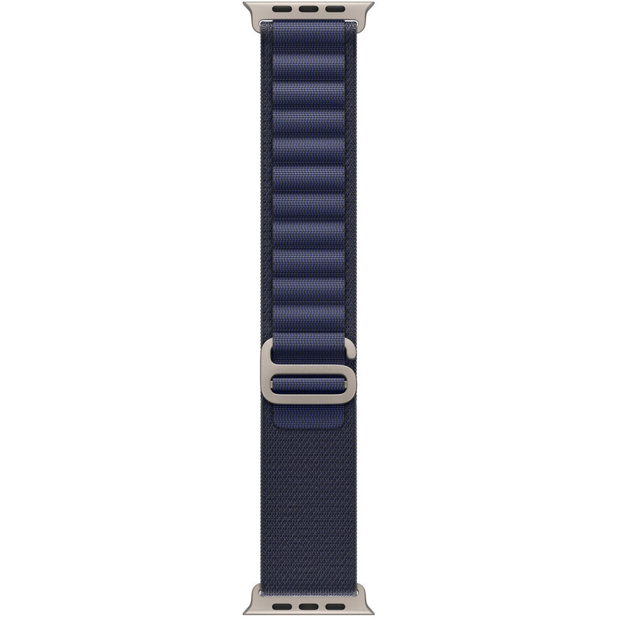 Curea smartwatch Watch 49mm Loop Navy Alpine Loop - Small - Natural Titanium Finish