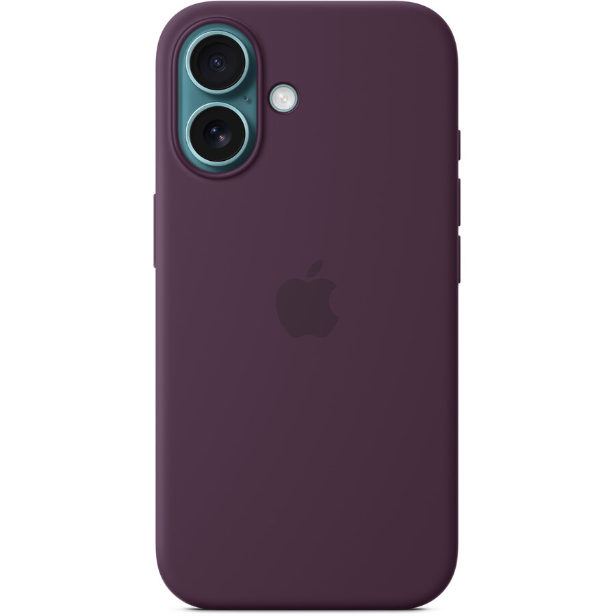 Husa Apple iPhoneÂ 16 Silicone Case MagSafe Plum — imaginea 2