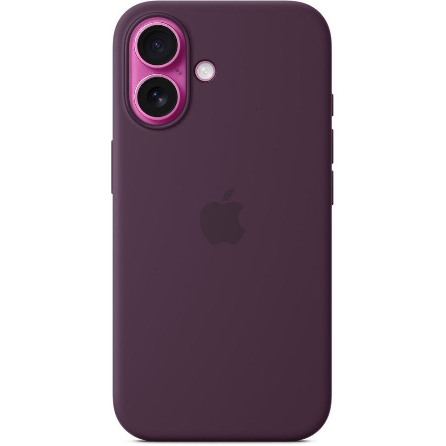 Husa Apple iPhoneÂ 16 Silicone Case MagSafe Plum — imaginea 3