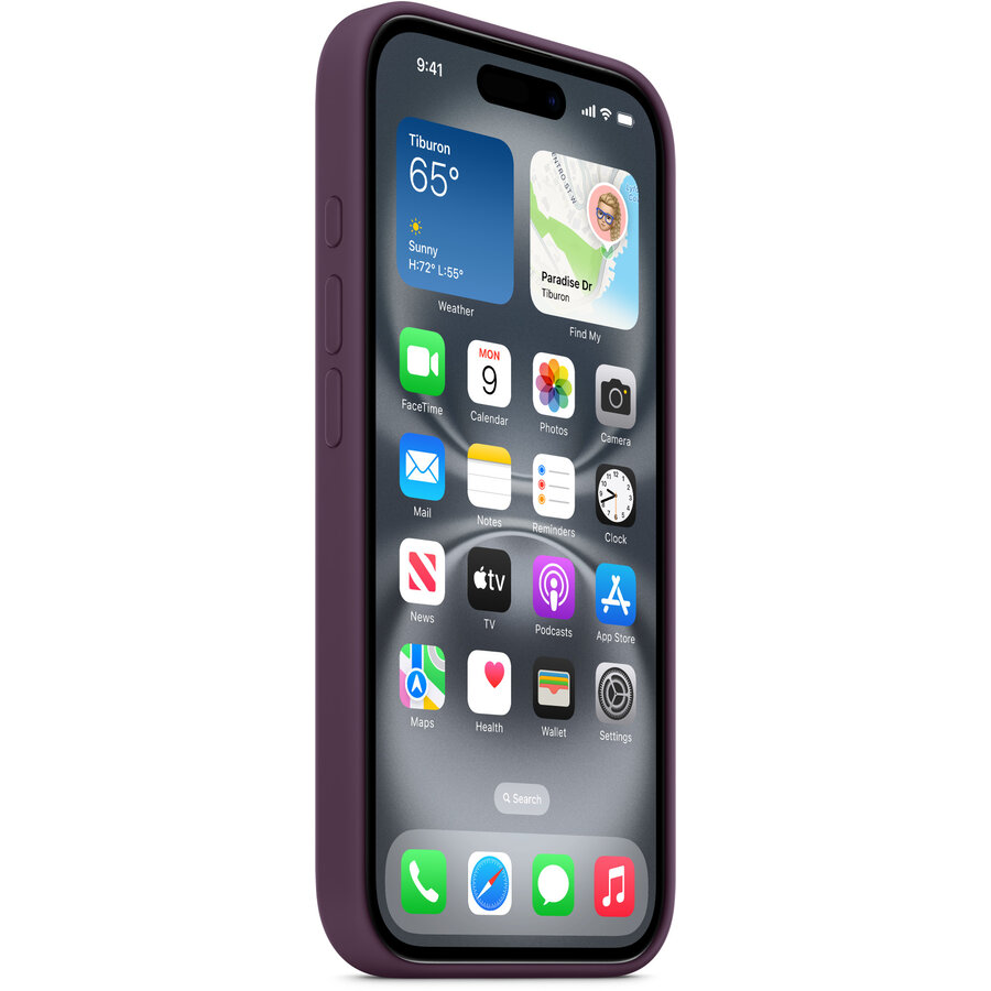 Husa Apple iPhoneÂ 16 Silicone Case MagSafe Plum — imaginea 6
