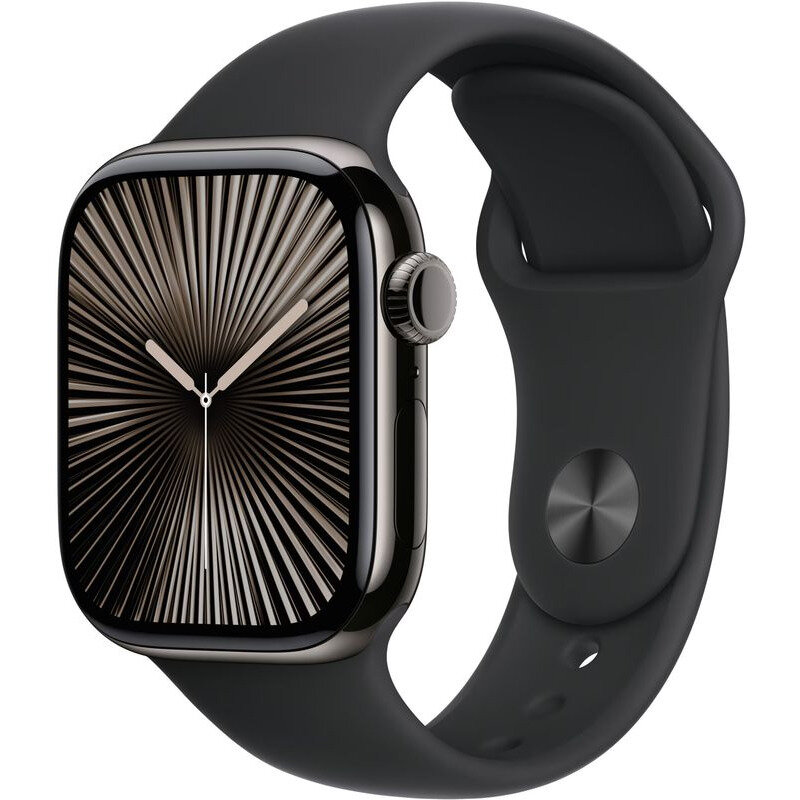 Smartwatch Watch S10 Cellular 46mm Slate Titanium Case Black Sport Band - S/M