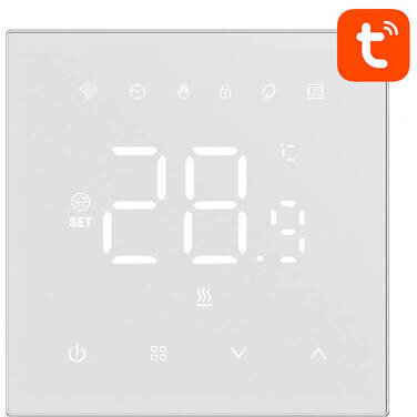 Termostat Inteligent Avatto WT410-BH-3A-W Pentru Boiler Pe Gaz 3A WiFi Alb