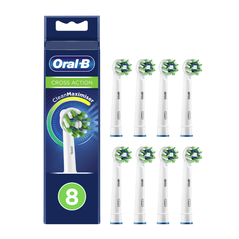 Rezerva Periuta Dinti EB50RX-8 Cross Action 8 pcs Alb