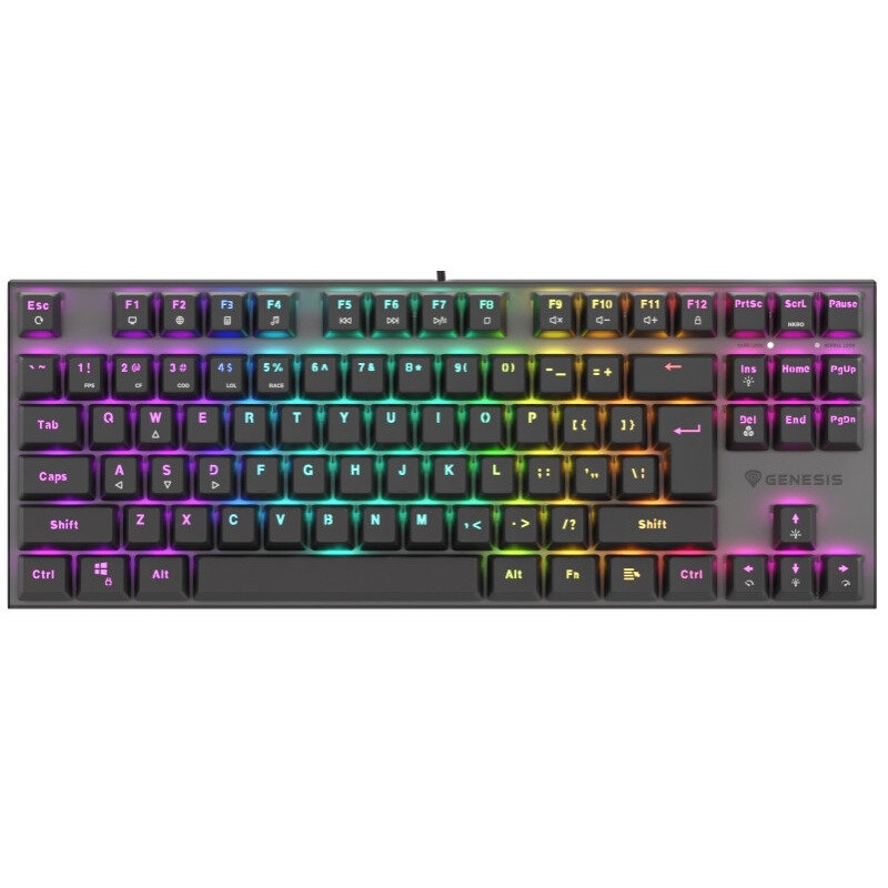 Tastatura Gaming THOR 303 TKL RGB Outemu Red Switch Mecanica Negru