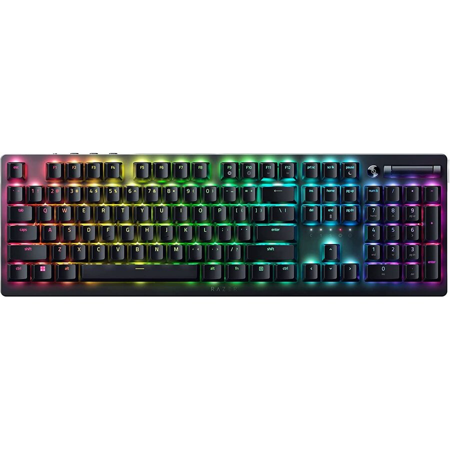 Tastatura Gaming Razer Deathstalker V2 Pro, iluminare RGB, Wireless, Layout US, Clicky Optical Switch (Negru) - imagine 2
