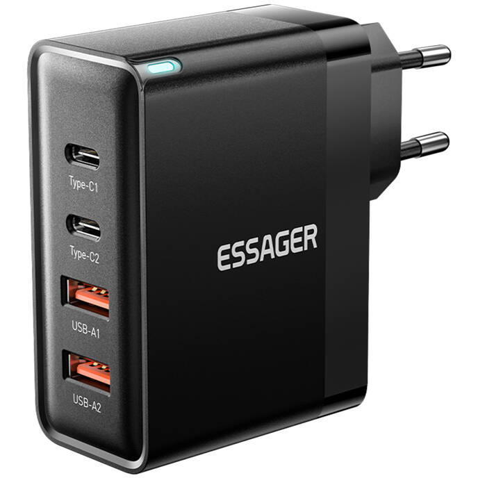 Incarcator ECT2CA-QYB01-Z 2xUSB-C  2xUSB-A  100W  Negru