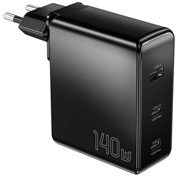 Incarcator ECT2CA-MQB01-Z  2xUSB-C USB-A  140W  Negru