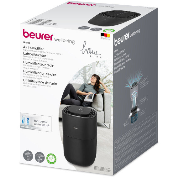 Umidificator Beurer LB 200 3 Trepte de Viteza 200ML/H Capacitate Rezervor 3L Negru — imaginea 4