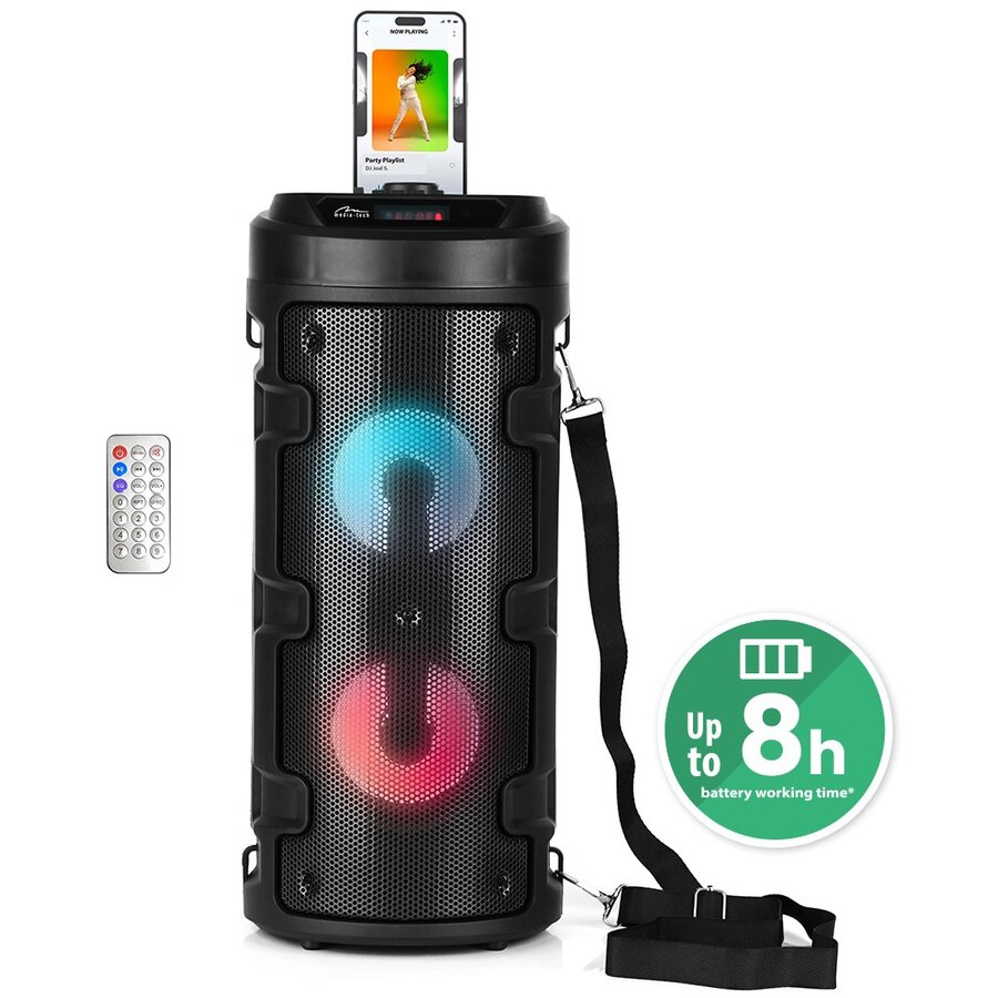 Boxa Portabila PARTYBOX KEG MT3165 V2.0 Bluetooth LED Negru