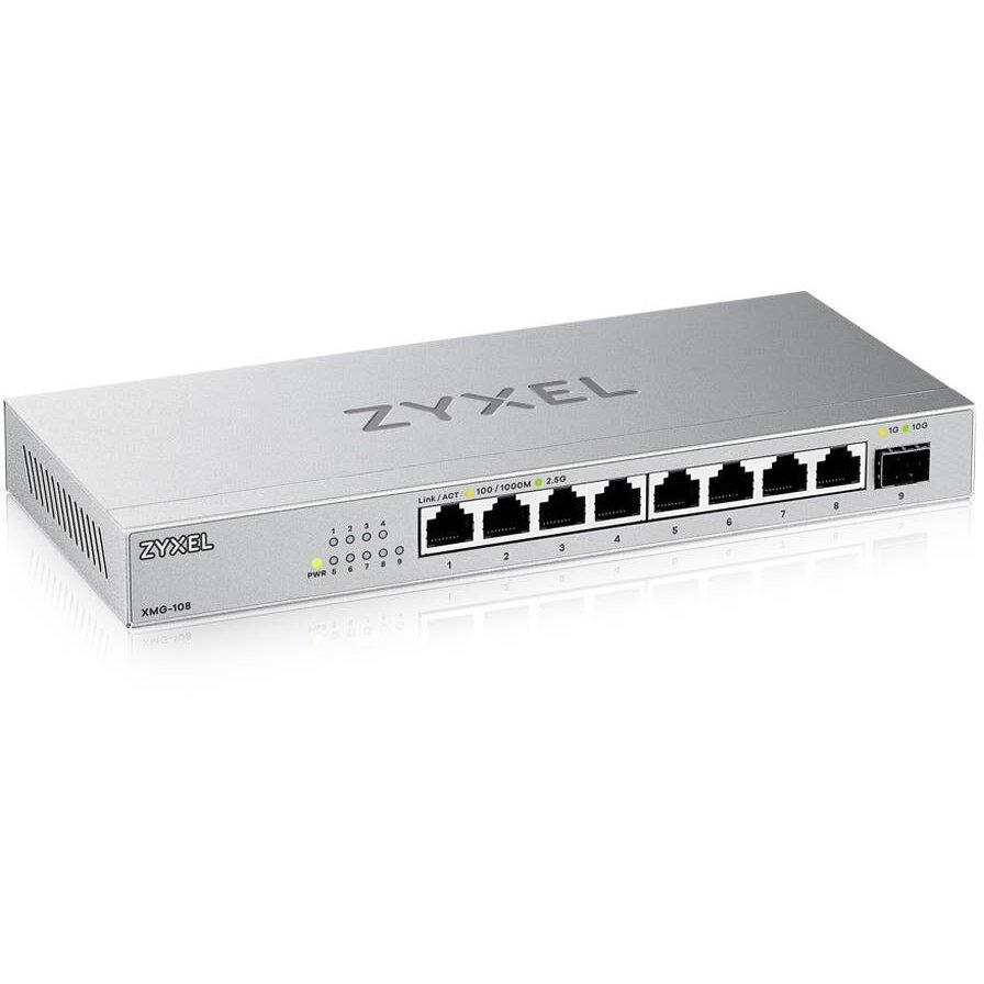 Switch XMG-108 Unmanaged 2.5G Ethernet (100/1000/2500) Gri