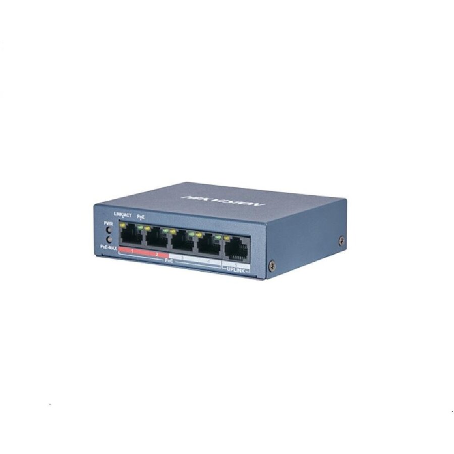 Switch DS-3E0105P-E/M(B) POE 4 Porturi Fara Management Gri