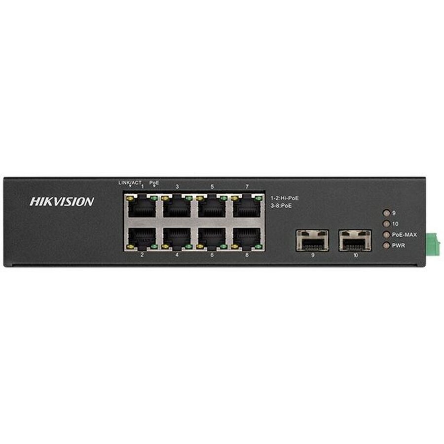 Switch 8 Porturi Mediu Industrial Negru