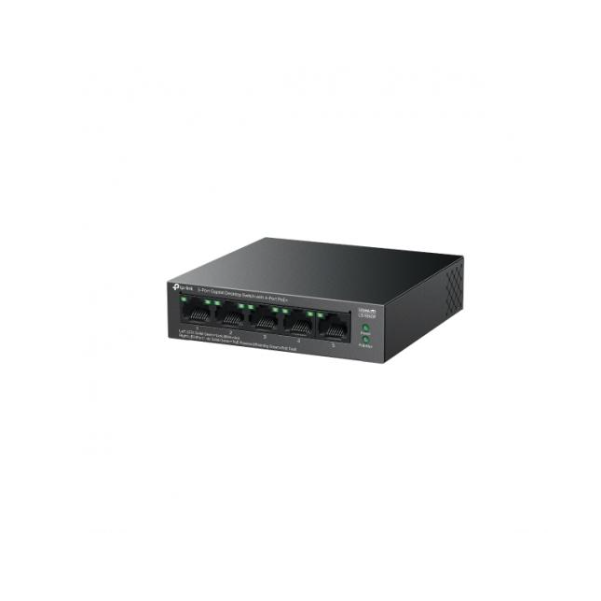 Switch 5-PORT GIGABIT 4-PoE+ Negru