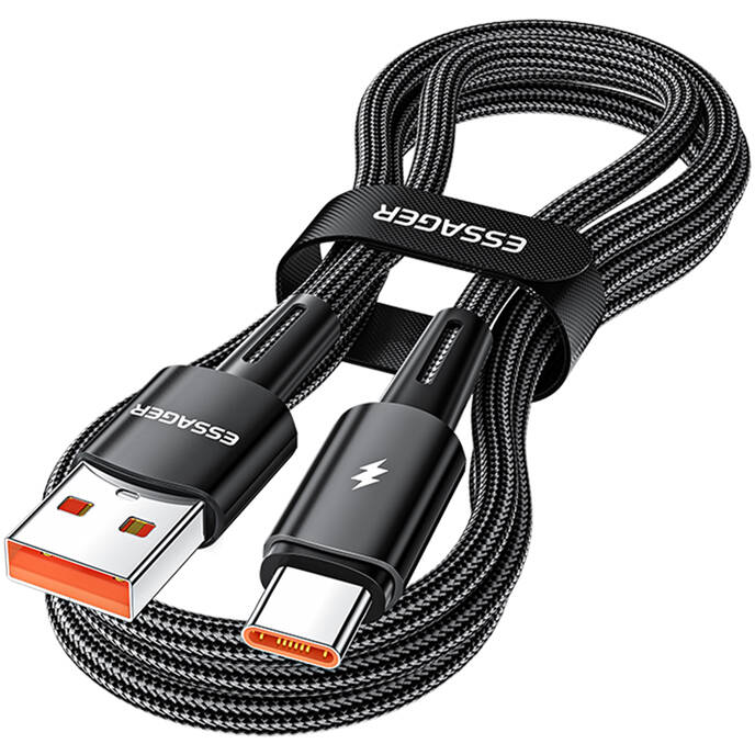 Cablu Date USB-A  USB-C 120W 2m  6A Negru