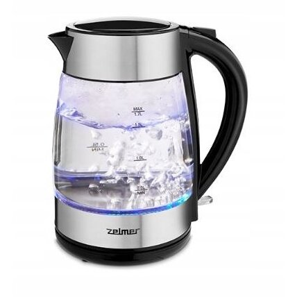 Fierbator de Apa ZCK8011  Electric 1.7l Sticla Otel Inoxidabil Negru/Transparent