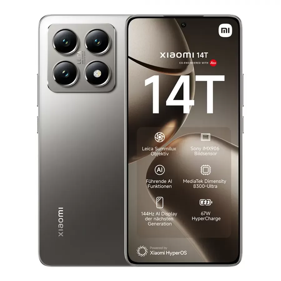 Telefon mobil Xiaomi 14T 12GB 256GB Dual SIM 5G Titan Gray ITGalaxy.ro