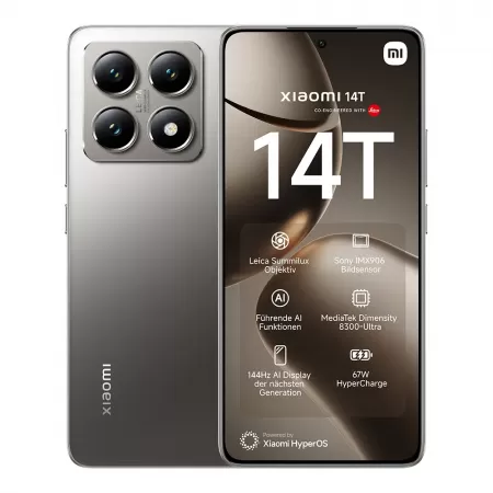 Telefon mobil Xiaomi 14T 12GB 256GB Dual SIM 5G Titan Gray ITGalaxy.ro