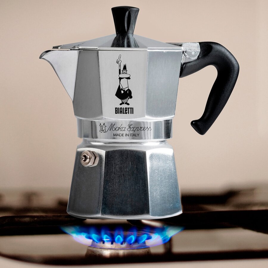 Moka Express, espresso machine (silver, 18 cups)