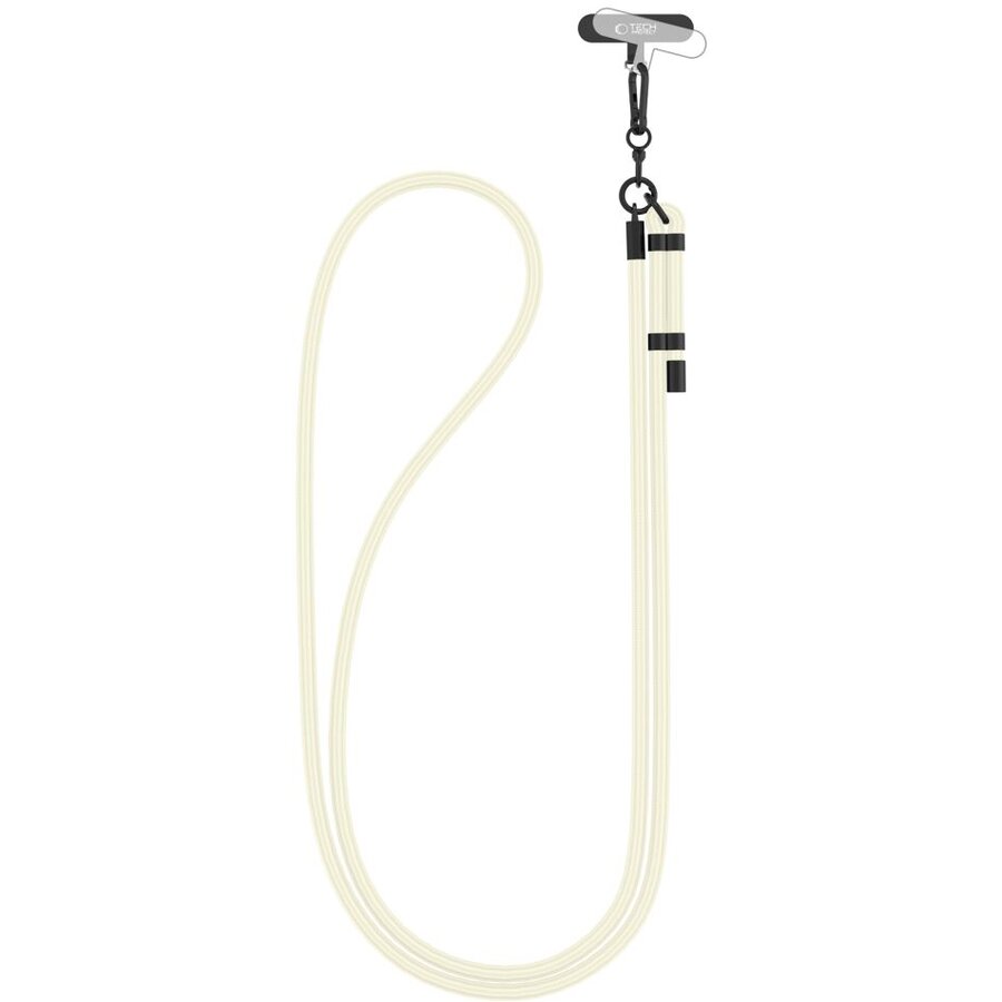 C1S Rope Crossbody, Ajustabil, Crem/Negru