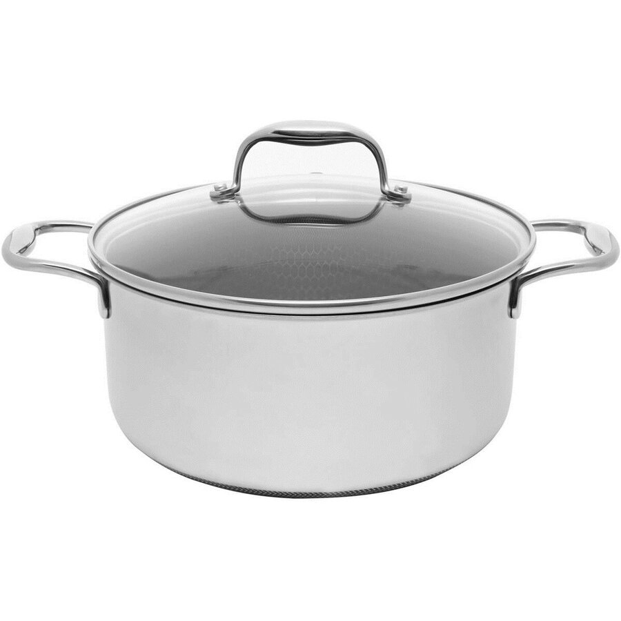 Oala Black Cube 24cm Capac 4.9L Argintiu
