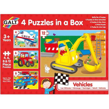 Set de 4 Puzzle-uri GALT Vehicule ITGalaxy.ro