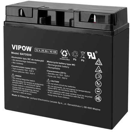 ACUMULATOR 12V 25AH / 10HR VIPOW