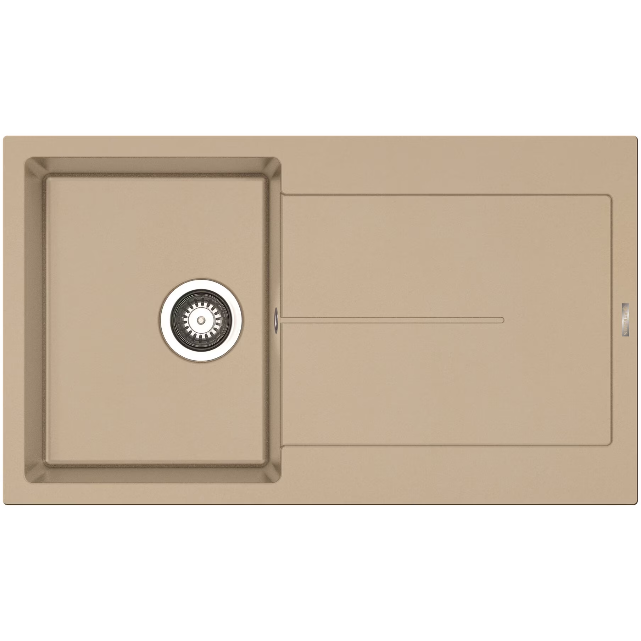 Chiuveta Bucatarie ITHAKA 860x500mm Adancime 200mm Incastrat   Pyragranite   Bej