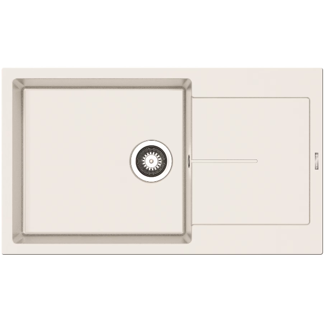 Chiuveta Bucatarie ITHAKA PLUS 860x500mm Adancime 200mm Incastrat   Pyragranite   Snow