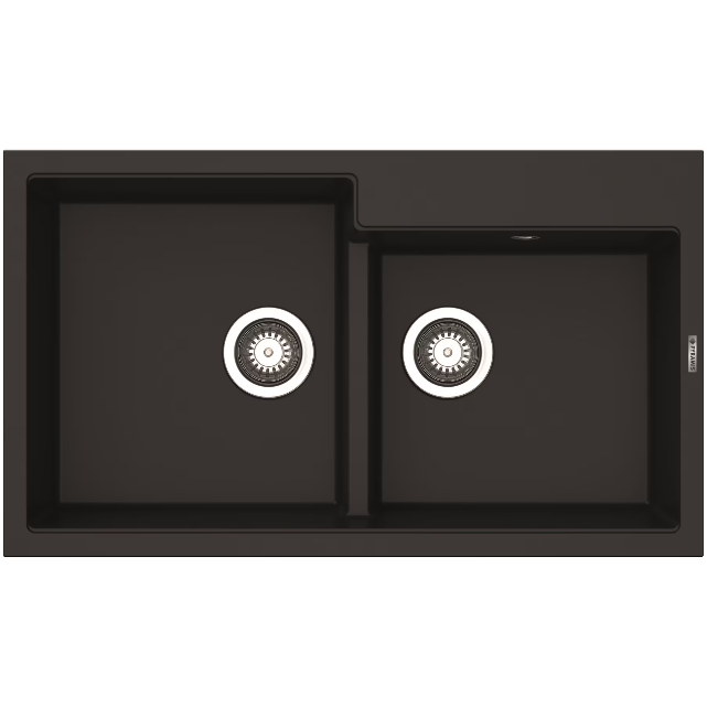 Chiuveta Bucatarie ITHAKA 860x500mm Adancime 200mm Incastrat Pyragranite Negru