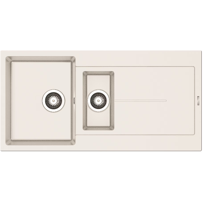 Chiuveta Bucatarie ITHAKA 1000x500mm Adancime 200mm Incastrat   Pyragranite   Snow