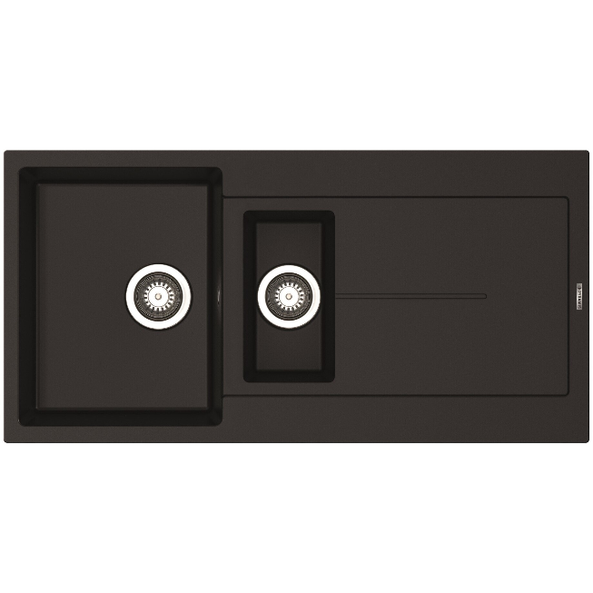 Chiuveta Bucatarie ITHAKA 1000x500mm Adancime 200mm Incastrat   Pyragranite   Negru