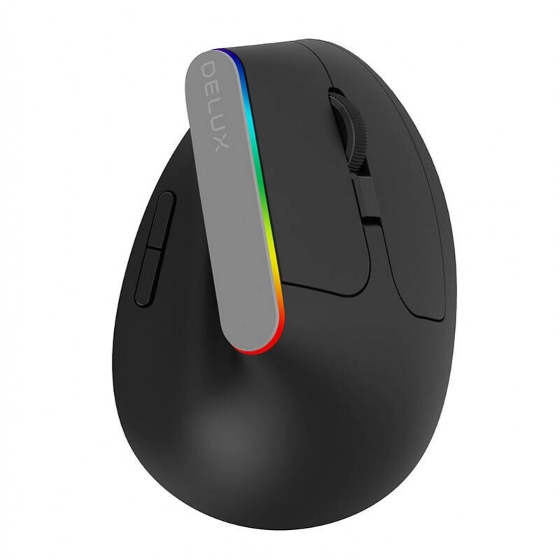 Mouse Vertical Wireless M618C 2.4G 1600DPI RGB Negru