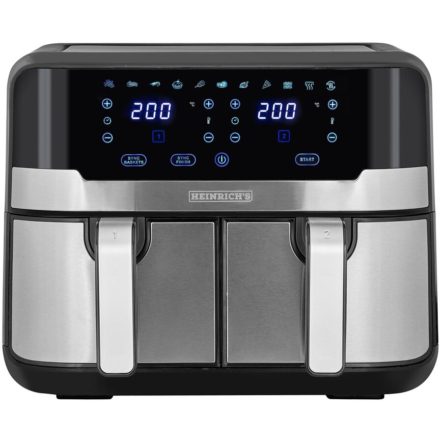 Friteuza HFR 8214 Double Hot Air Fryer 2 x 4.5L 1300-2400W Negru