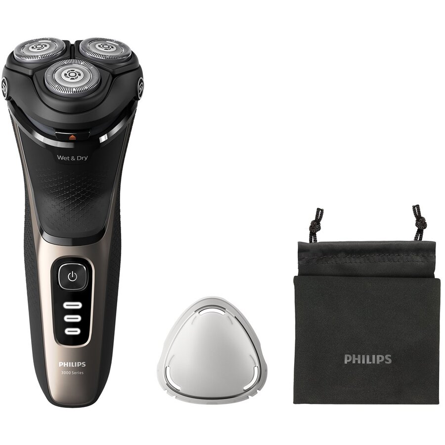 Aparat De Ras S3242/12 Umed Si Uscat Rotativ Trimmer Acumulator Negru