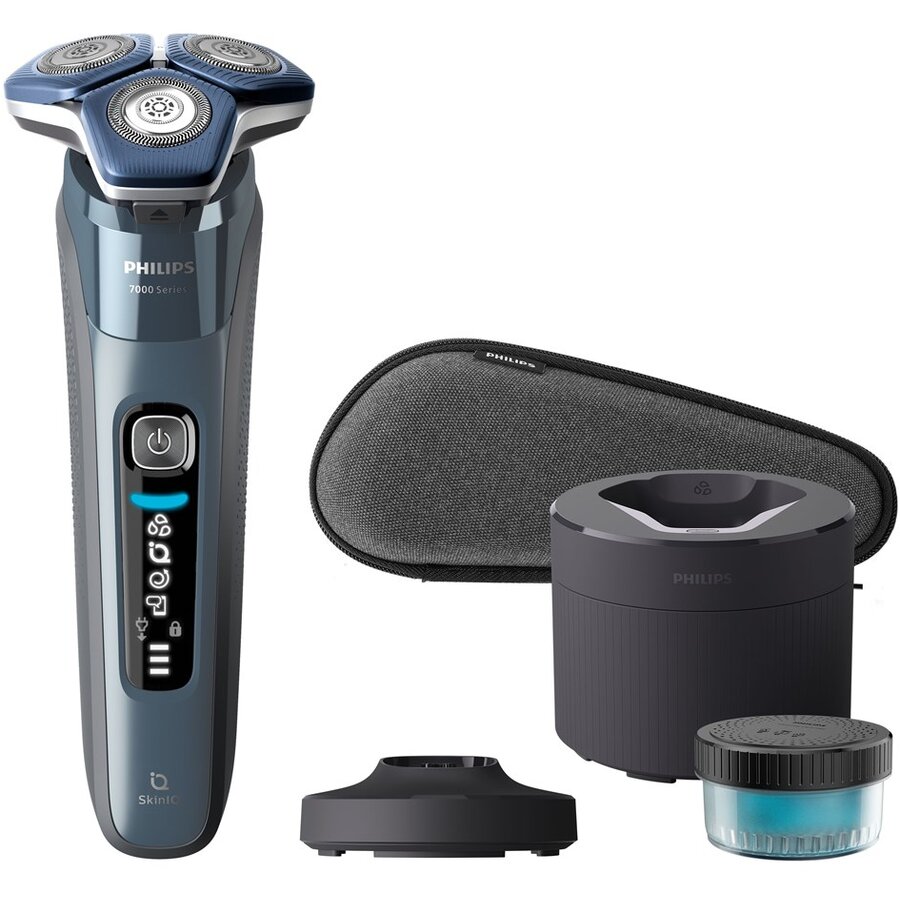 Aparat De Ras Series 7000 S7882/55 Umed Si Uscat Electric Acumulator Husa Albastru