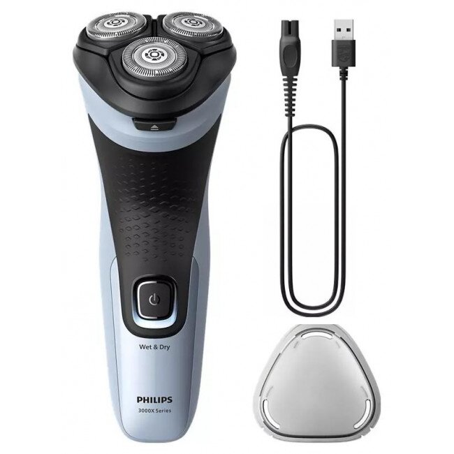 Aparat De Ras X3003/00 Umed Si Uscat Autoascutire Acumulator Albastru