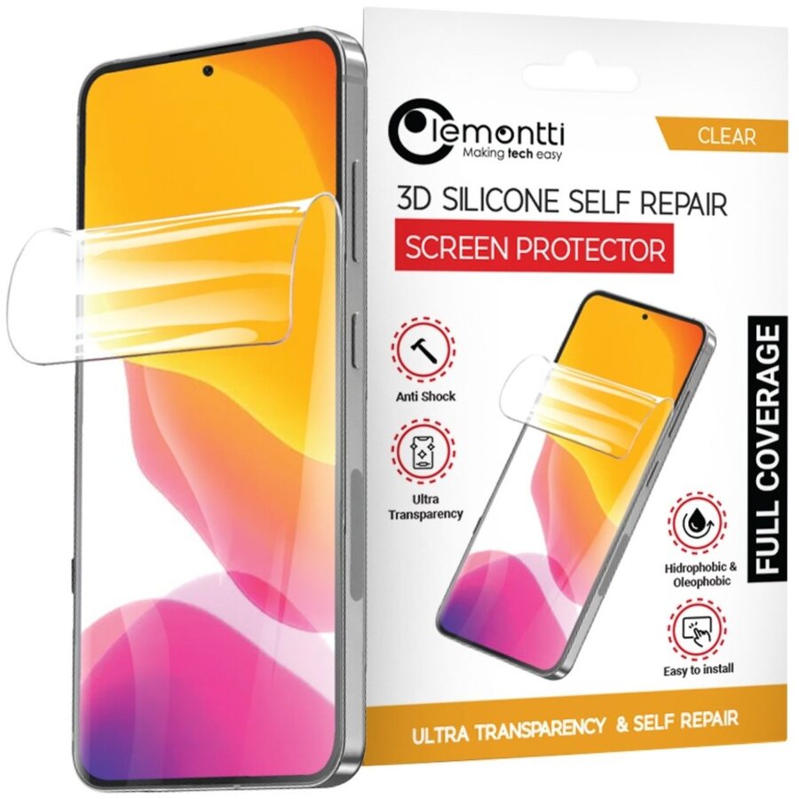 Folie protecție Lemontti Silicon 3D Self-Repair Clear pentru Honor 200
