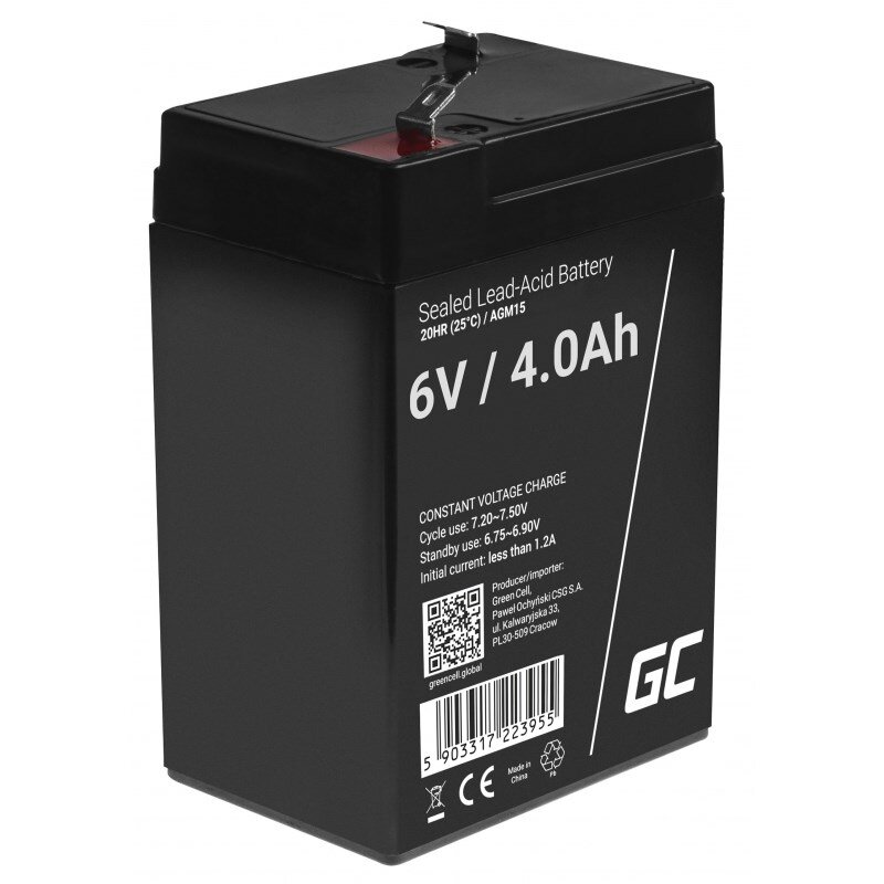 Baterie AGM15 UPS VRLA 6V 4Ah Negru