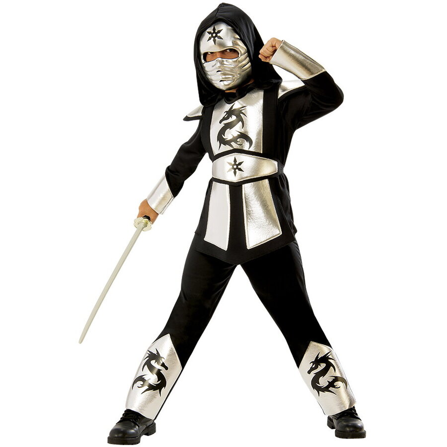 Costum De Carnaval Ninja Argintiu